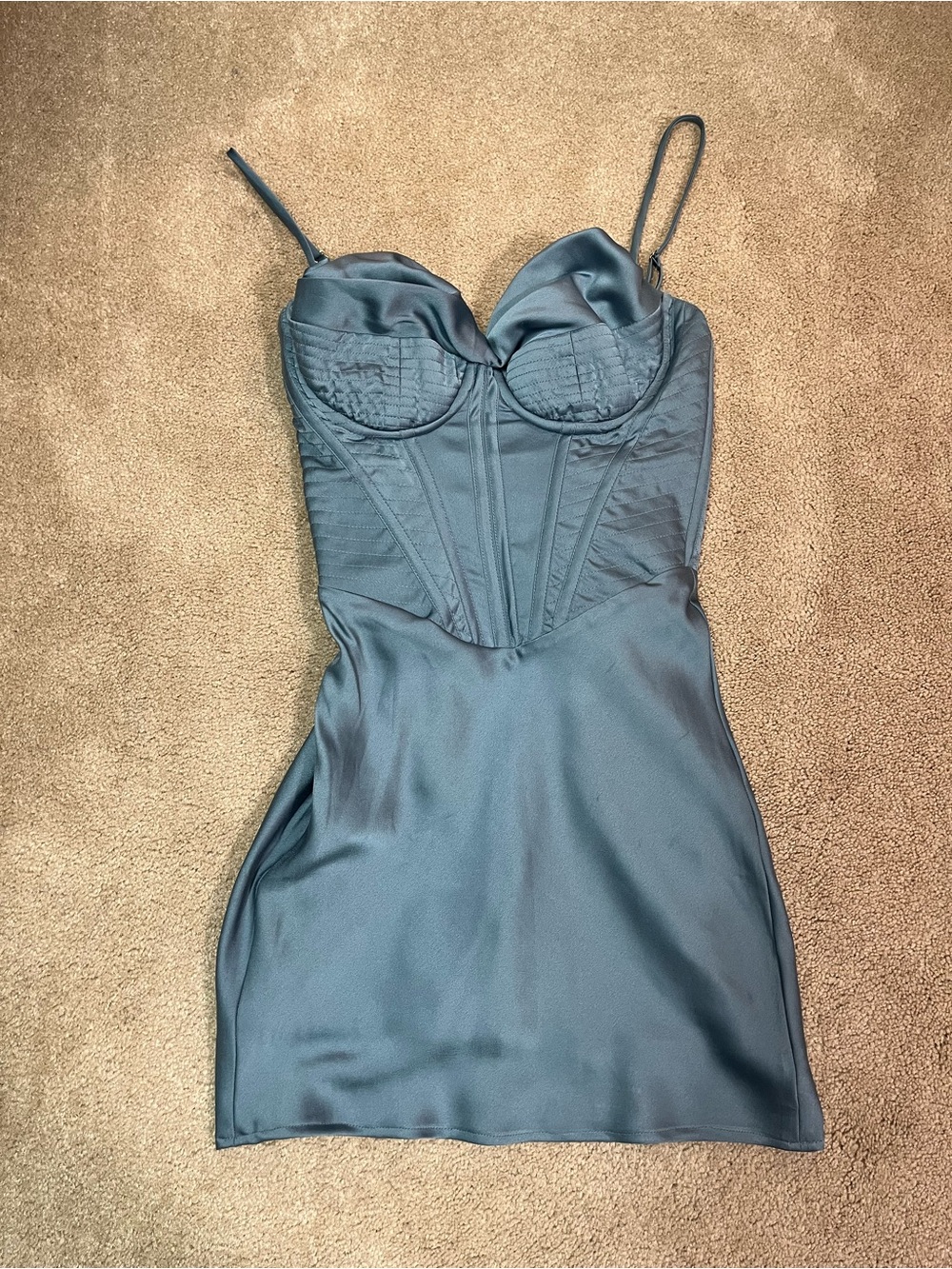 House of CB Myrna dress-shortened XS blue